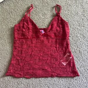 Edikted Red Sleeveless Fitted Camisole